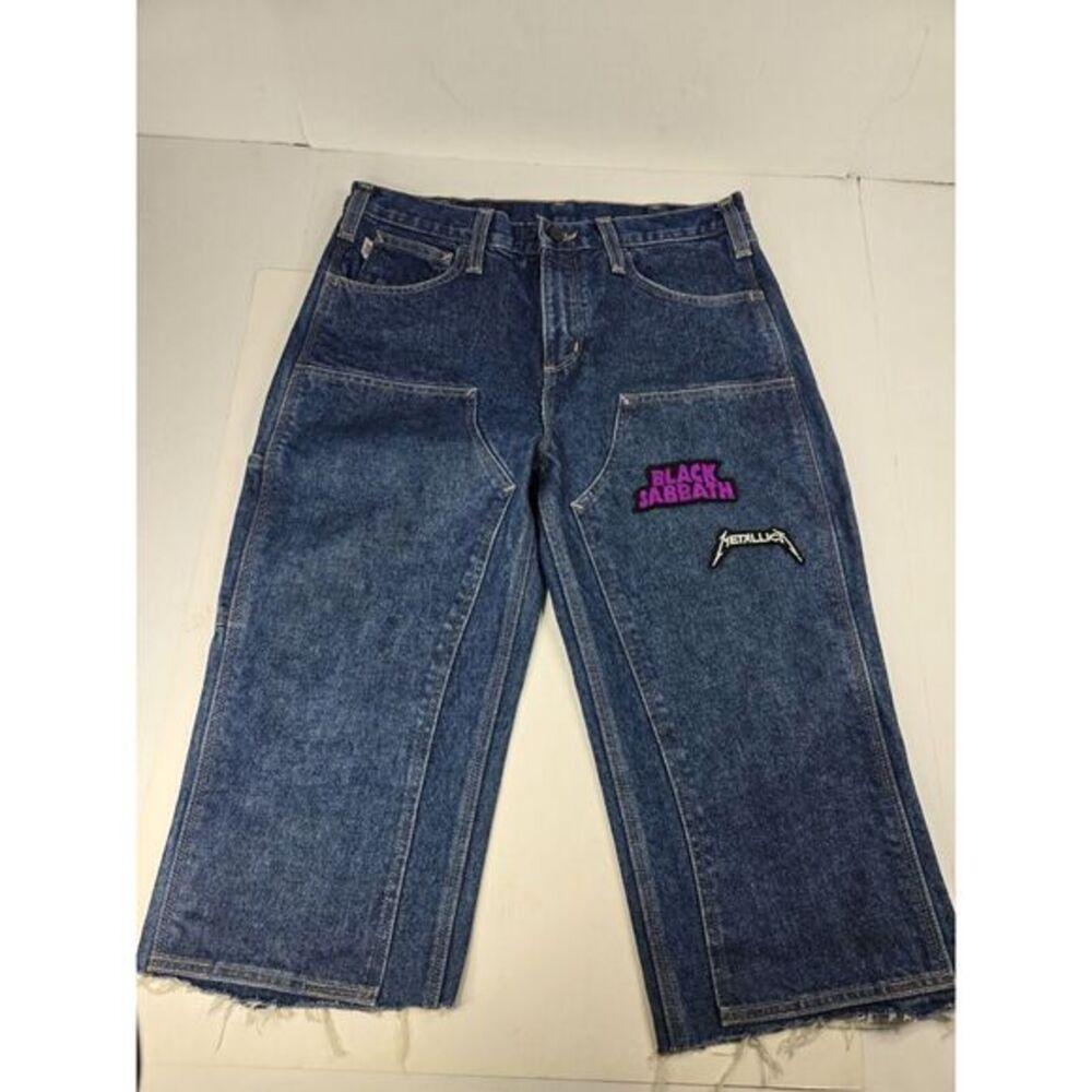 Carhartt Men's Size 33x19 Relaxed Fit Cut Offs 100170 451 HRC 2 Blue Metallica
